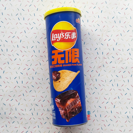 lays stax braised pork, potato chips, crisps, pringles, meat, china, chinese, randalls