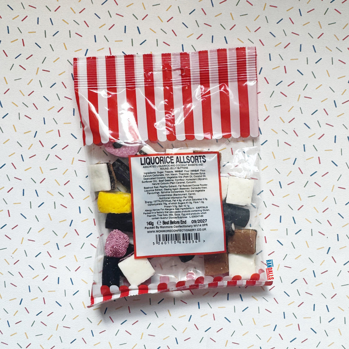LIQUORICE ALLSORTS - 140g (BRITISH)