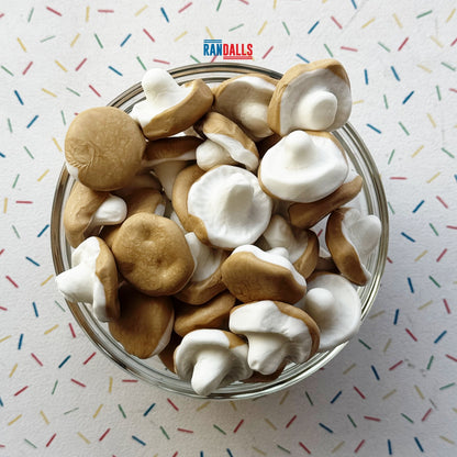 LOVALLS CARAMEL FOAM MUSHROOMS - 100g (BRITISH)