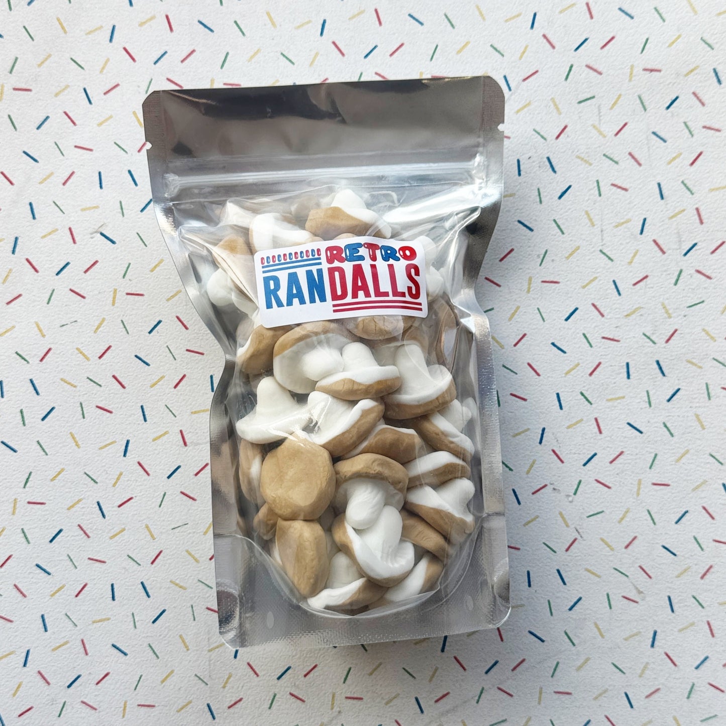 LOVALLS CARAMEL FOAM MUSHROOMS - 100g (BRITISH)