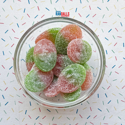 LOVALLS STRAWBERRY SOUR OVALS - 100g (BRITISH)