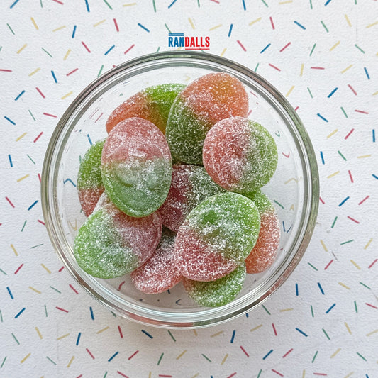 LOVALLS STRAWBERRY SOUR OVALS - 100g (BRITISH)