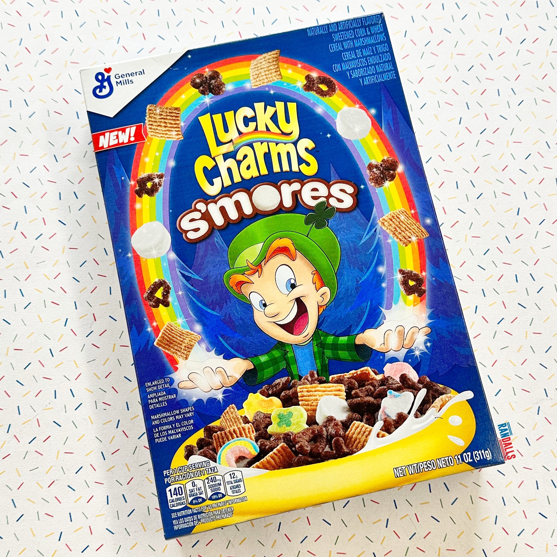 general mills lucky charms s'mores, smores cereal, cereal, american cereal, usa, randalls,