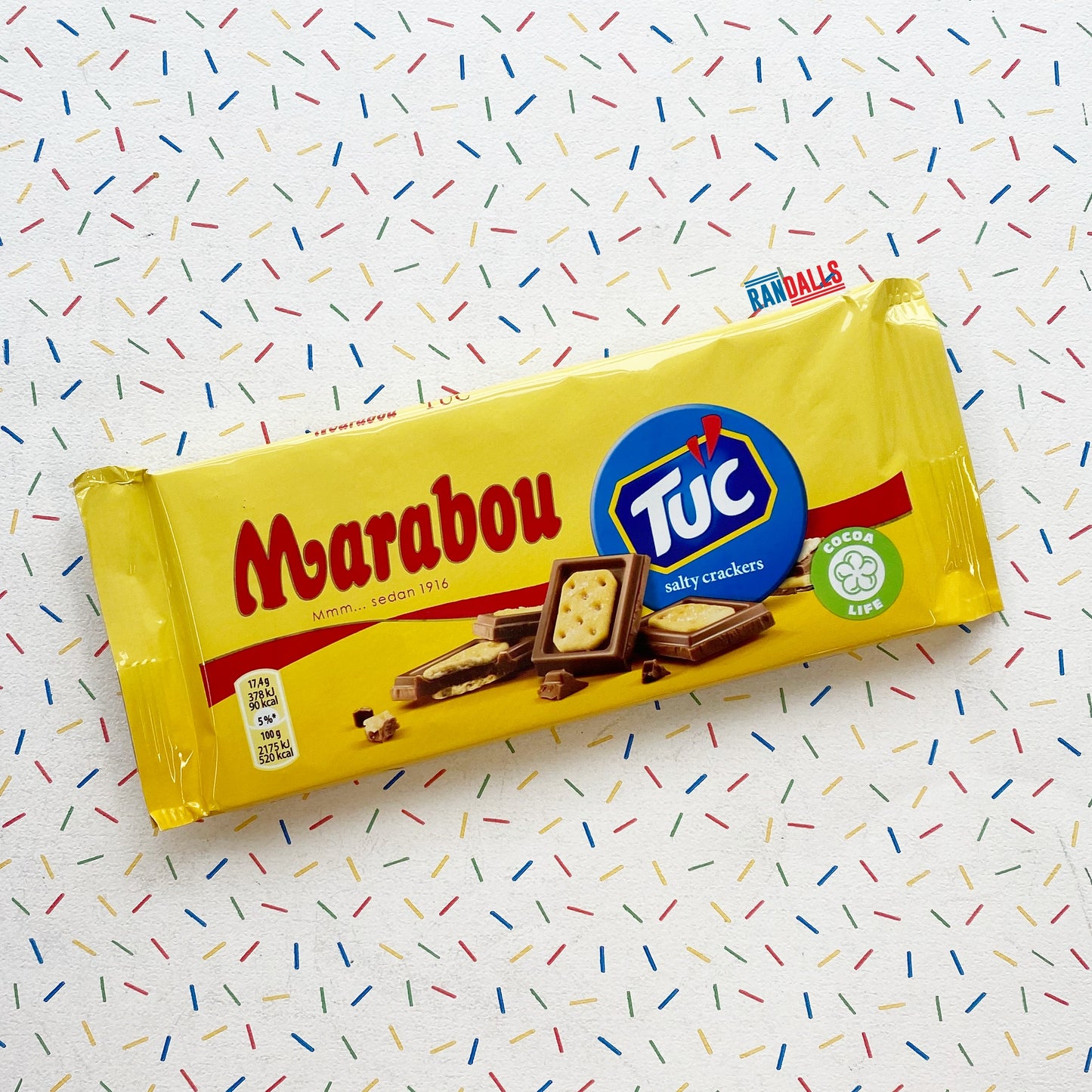 marabou tuc chocolate bar, crunchy, savoury and sweet, cracker, swedish, randalls