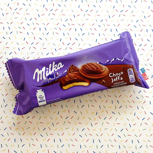 milka jaffa chocolate mousse, biscuits, cookies, chocolate creme, filling, randalls