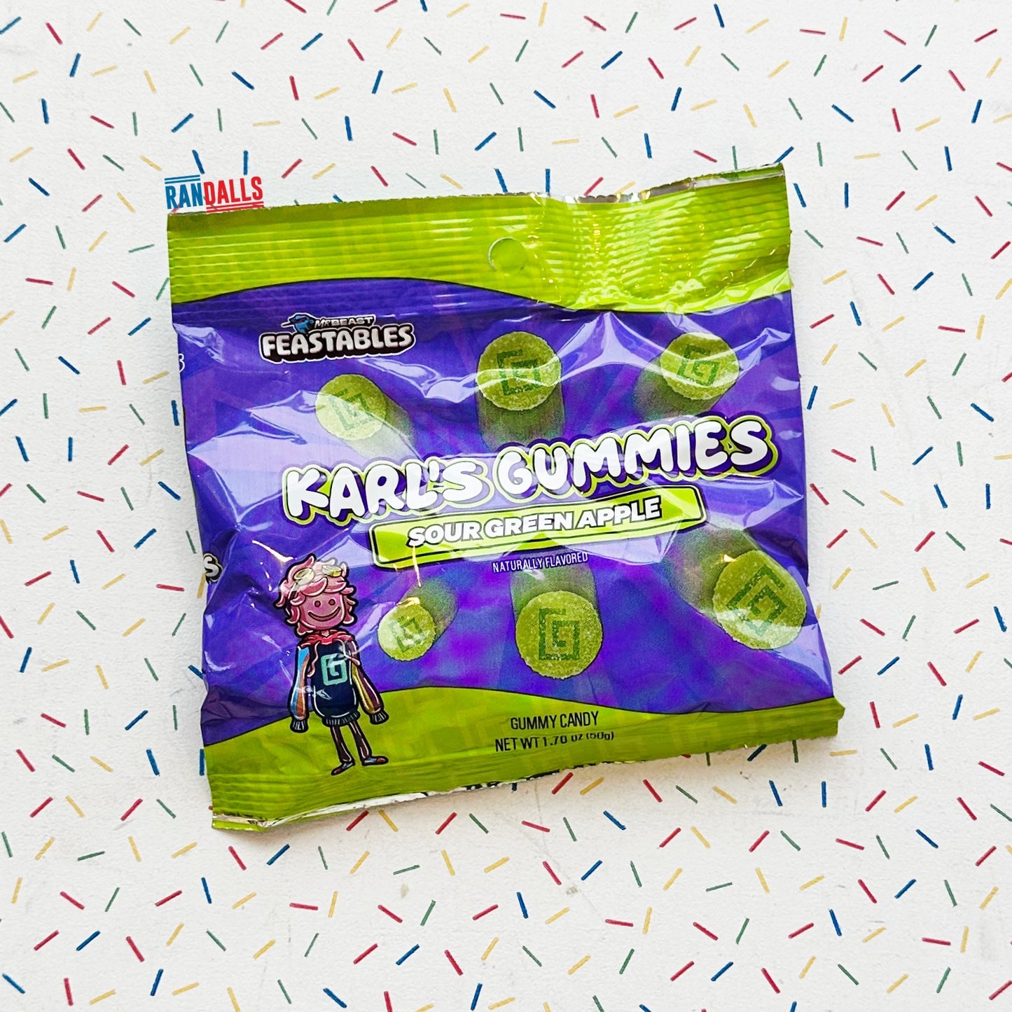 MR BEAST FEASTABLES KARL GUMMIES SOUR GREEN APPLE (USA)