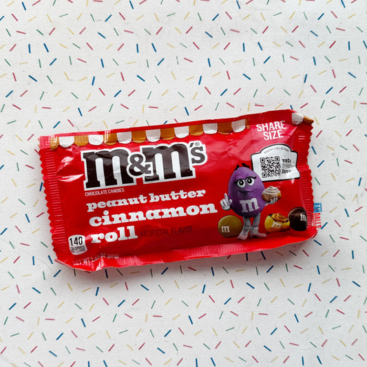 M&MS PEANUT BUTTER CINNAMON ROLL SHARE SIZE (USA)