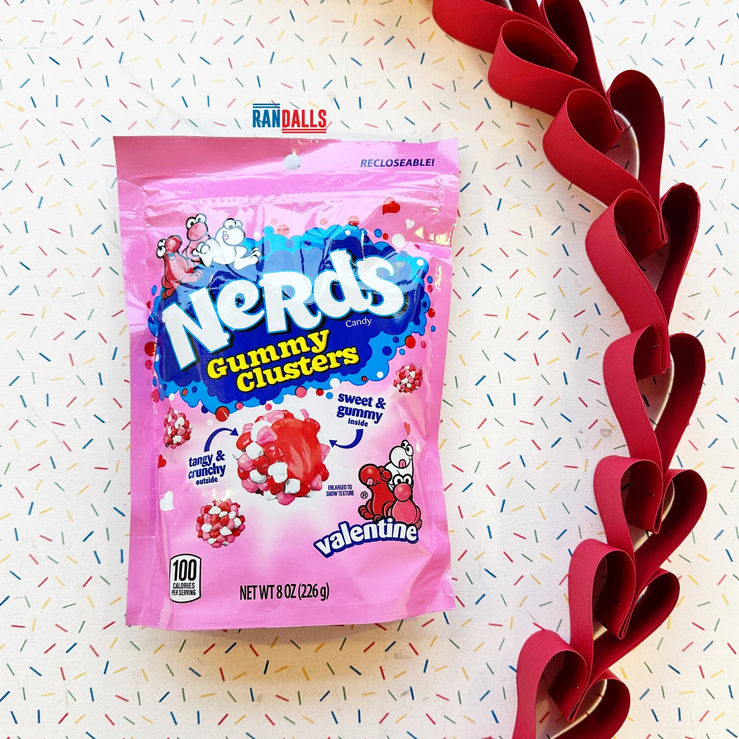 WONKA NERDS VALENTINES GUMMY CLUSTERS LARGE BAG (USA)