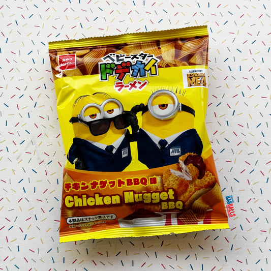 OYATSU MINIONS DODEKAI RAMEN SNACK CHICKEN NUGGET BBQ (JAPAN)