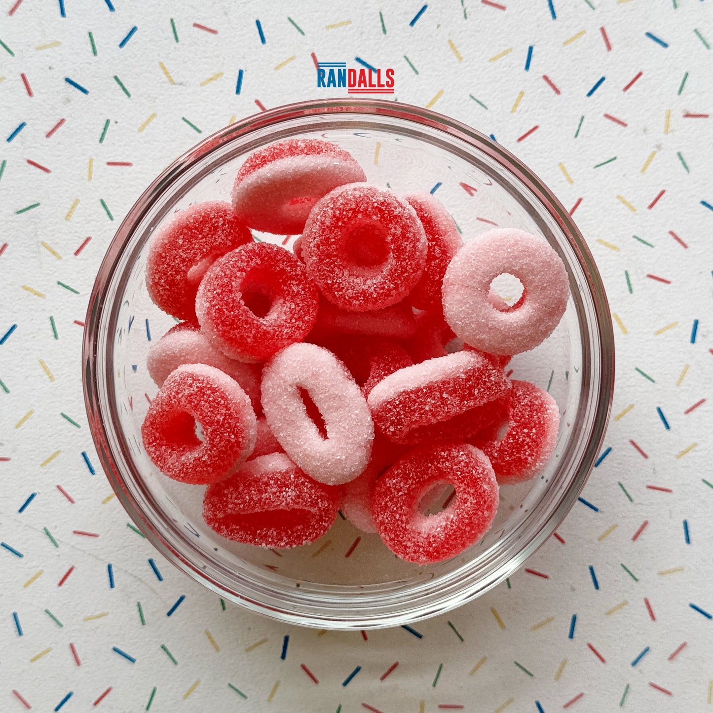 PARK LANE SOUR STRAWBERRY RINGS - 100g (BRITISH)