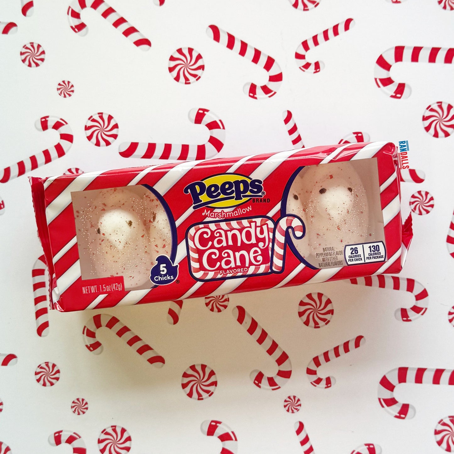 PEEPS CANDY CANE CHICKS [5 PACK] (USA)