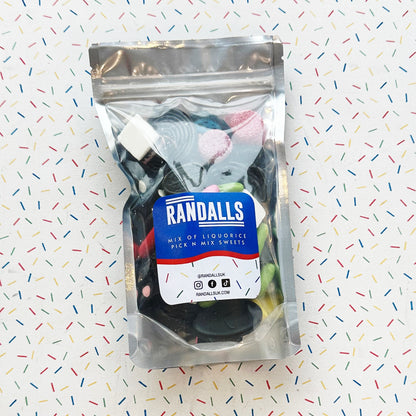 pick'n'mix liquorice mix, chewy sweets, candy, aniseed, randalls