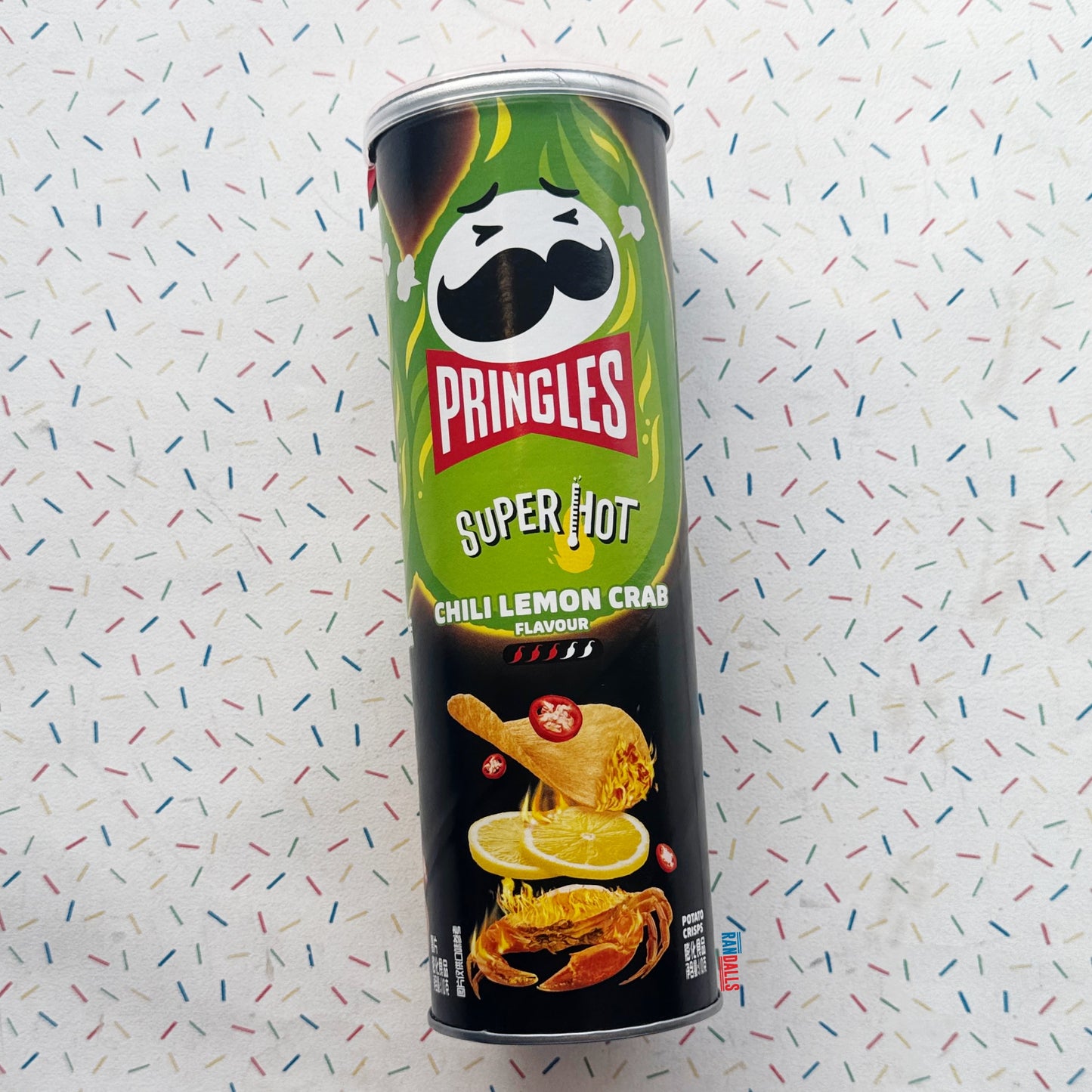 pringles chili lemon crab, hot, heat, spicy, chips, potato crisps, crunchy, china, chinese, randalls