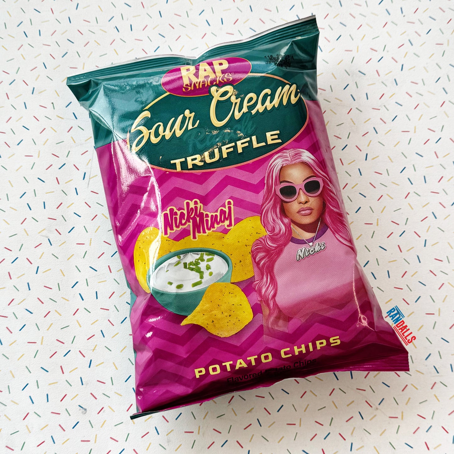 rap snacks, rap snacks nicki minaj, nicki minaj, sour cream, ranch, truffle, potato chips, american snacks, randalls, randallsuk, usa