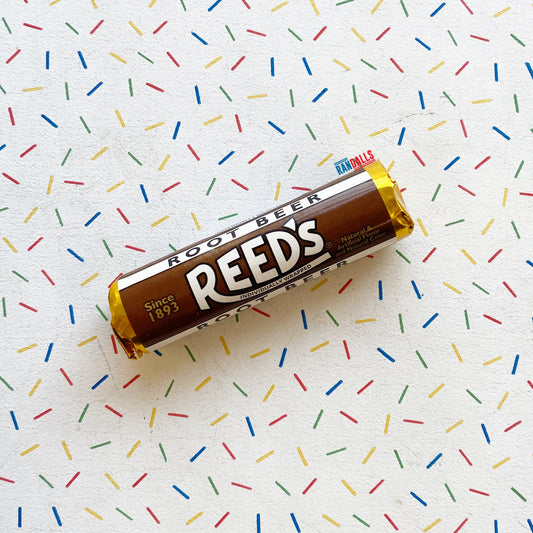 reeds root beer roll, hard boiled sweet, candy retro, randalls