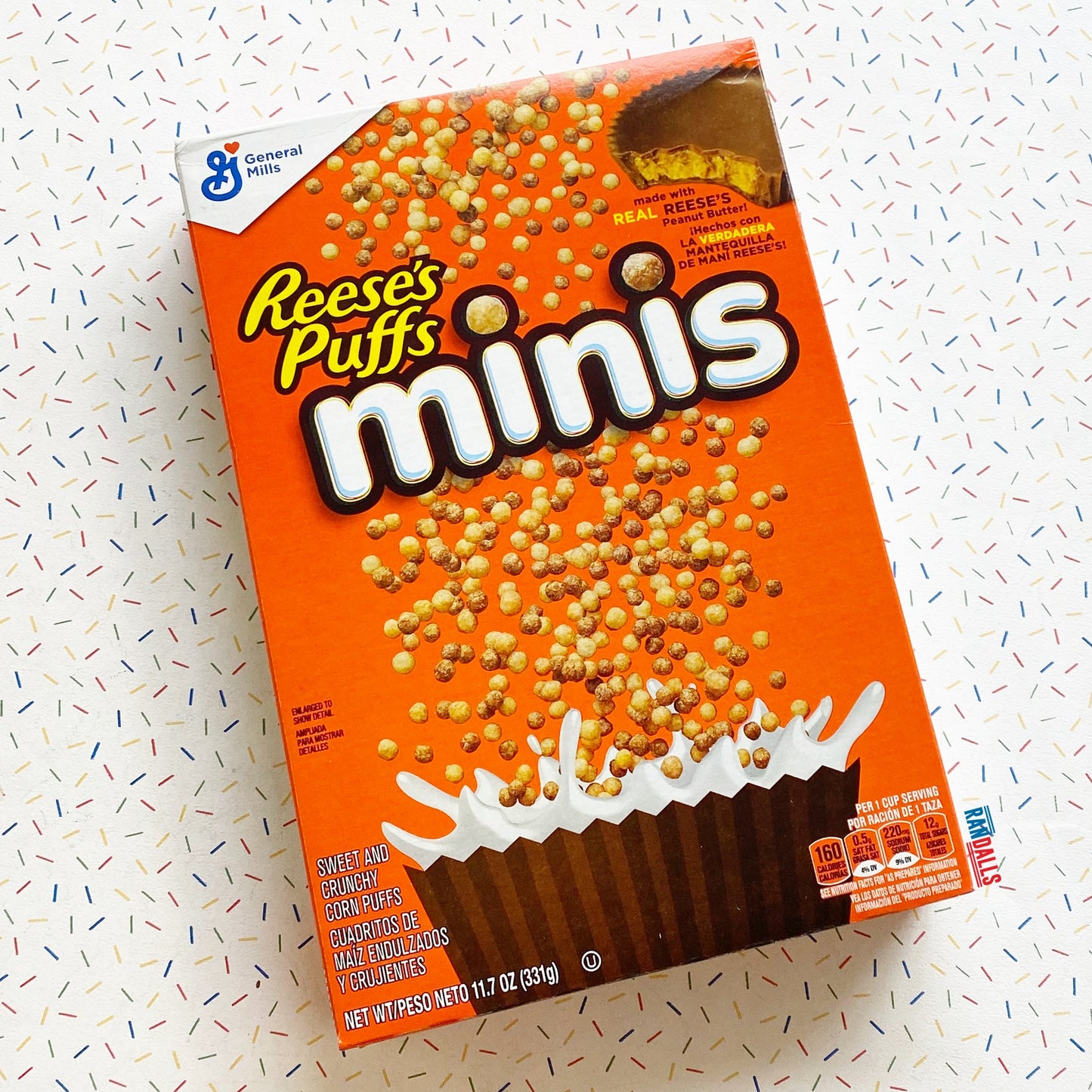 reese's puffs minis cereal, chocolate, peanut crunchy, breakfast, randalls