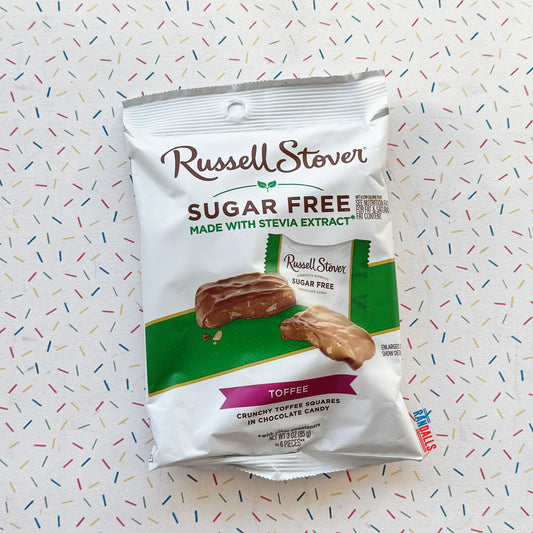 RUSSELL STOVER SUGAR FREE CHOCOLATE TOFFEE SQUARES (USA)