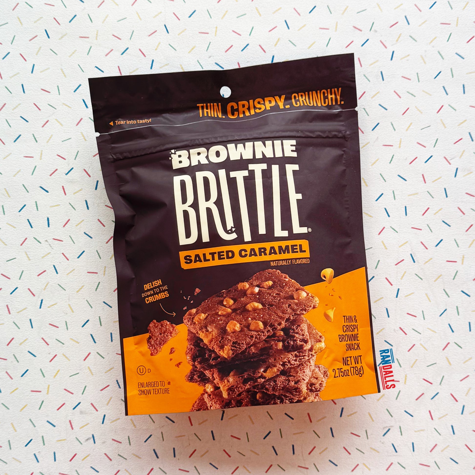 randallsuk, brownie brittle salted caramel thin & crispy brownie snack, brownie brittle, brownie brittle salted caramel, salted caramel, usa, usa brownie brittle, american, american brownie brittle