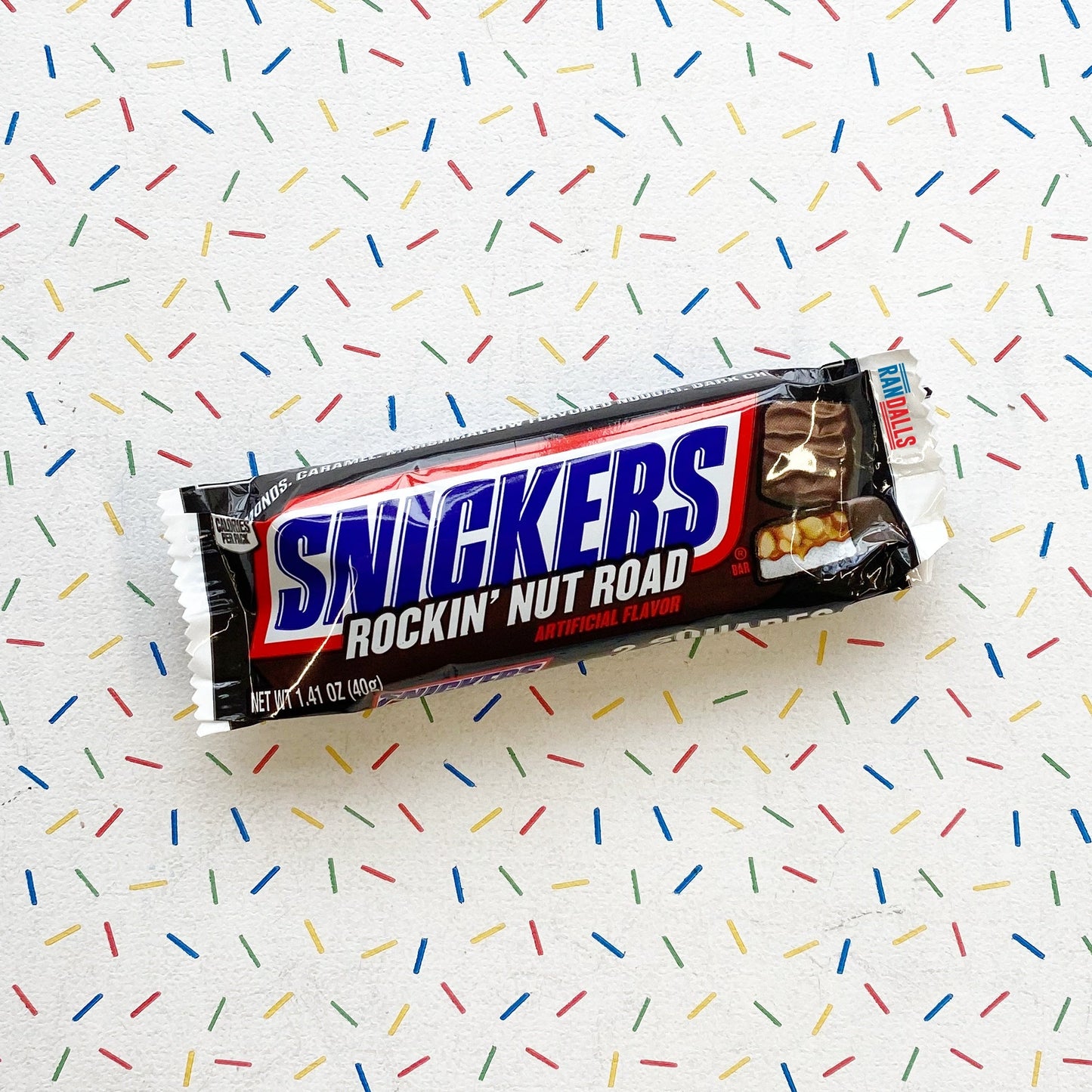 snickers, rockin' nut road, rocky road, american chocolate, american candy, usa, randalls,