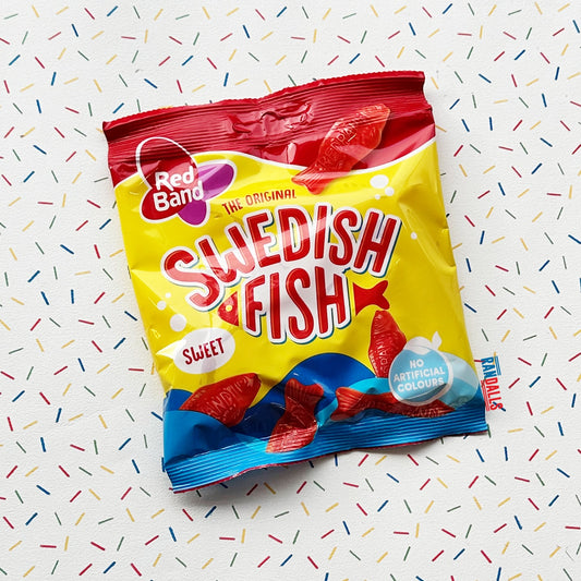 red band swedish fish, lingonberry, lingonberry candy, swedish candy, usa, american candy, eu candy, eu swedish fish, randalls,