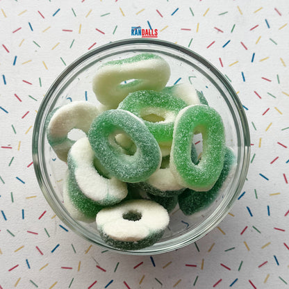 SWEETZONE SOUR APPLE RINGS - 100g (BRITISH)