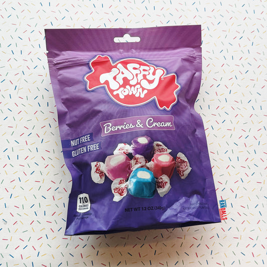 taffy town salt water taffy, berries cream taffy, stretchy candy, usa, randalls