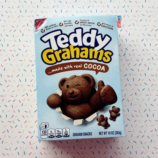 teddy grahams chocolate, biscuits, cookies, graham crackers, nabisco, sweet, usa, randalls