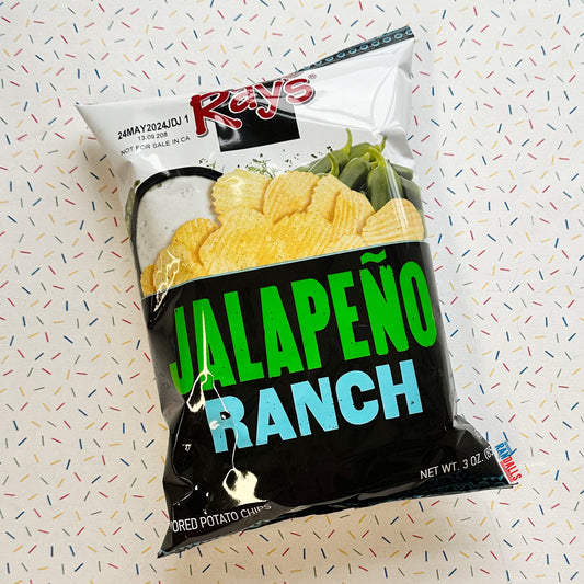 uncle ray's jalapeno ranch, flavoured potato chips, american crisps, american chips, usa, randalls,