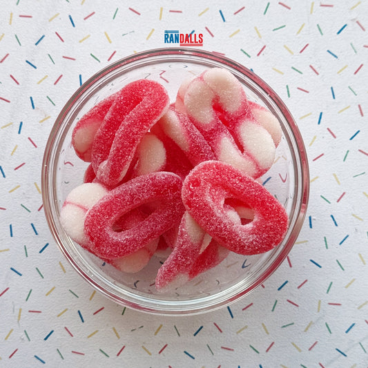 VIDAL STRAWBERRY & CREAM RINGS - 100g (BRITISH)