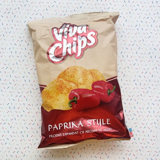 viva chips paprika, romania, crisps, potato chips