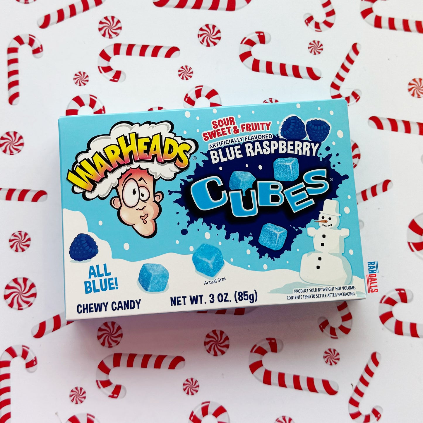 WARHEADS BLUE RASPBERRY BLIZZARD CUBES (USA)