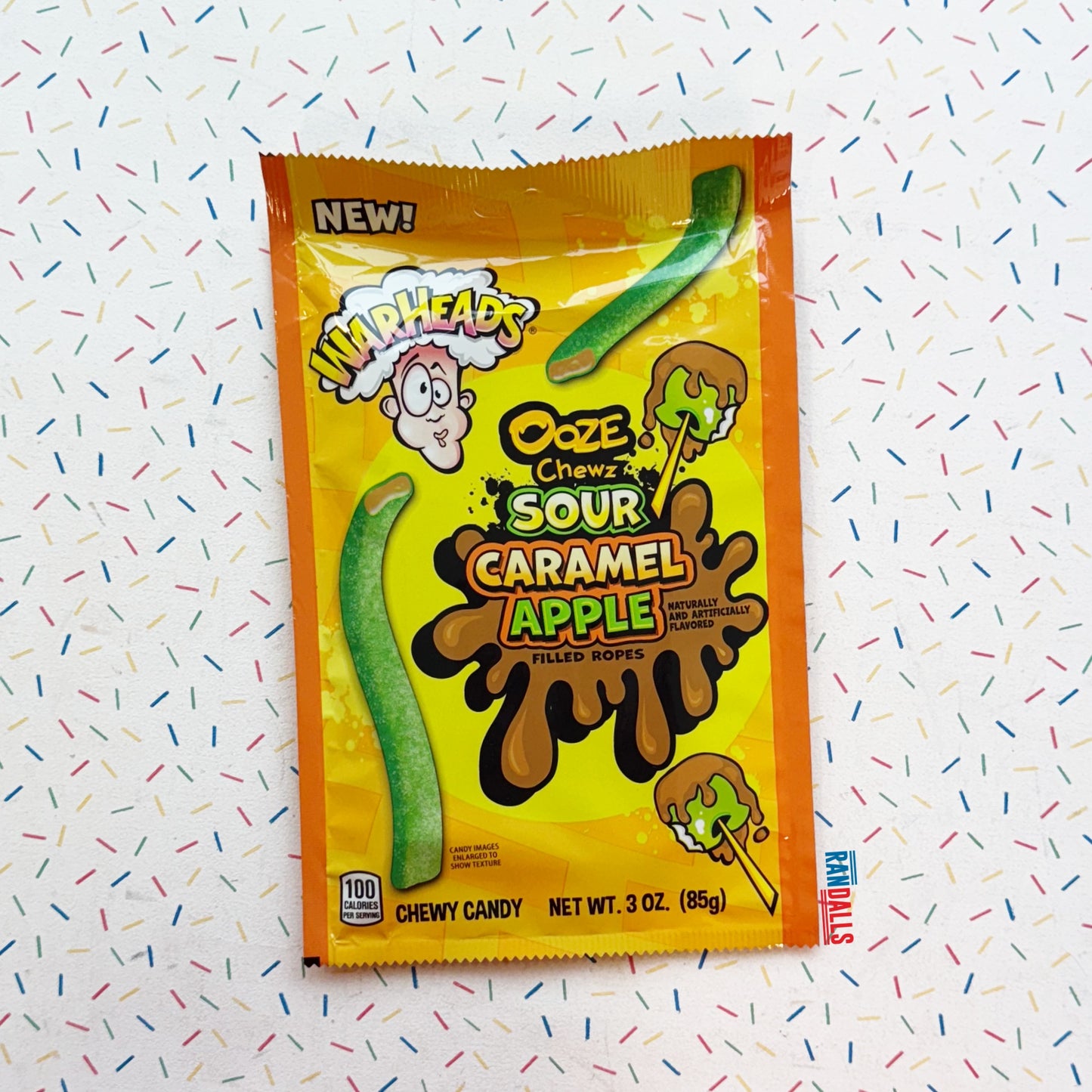 WARHEADS OOZE CHEWZ CARAMEL APPLE ROPES (USA)