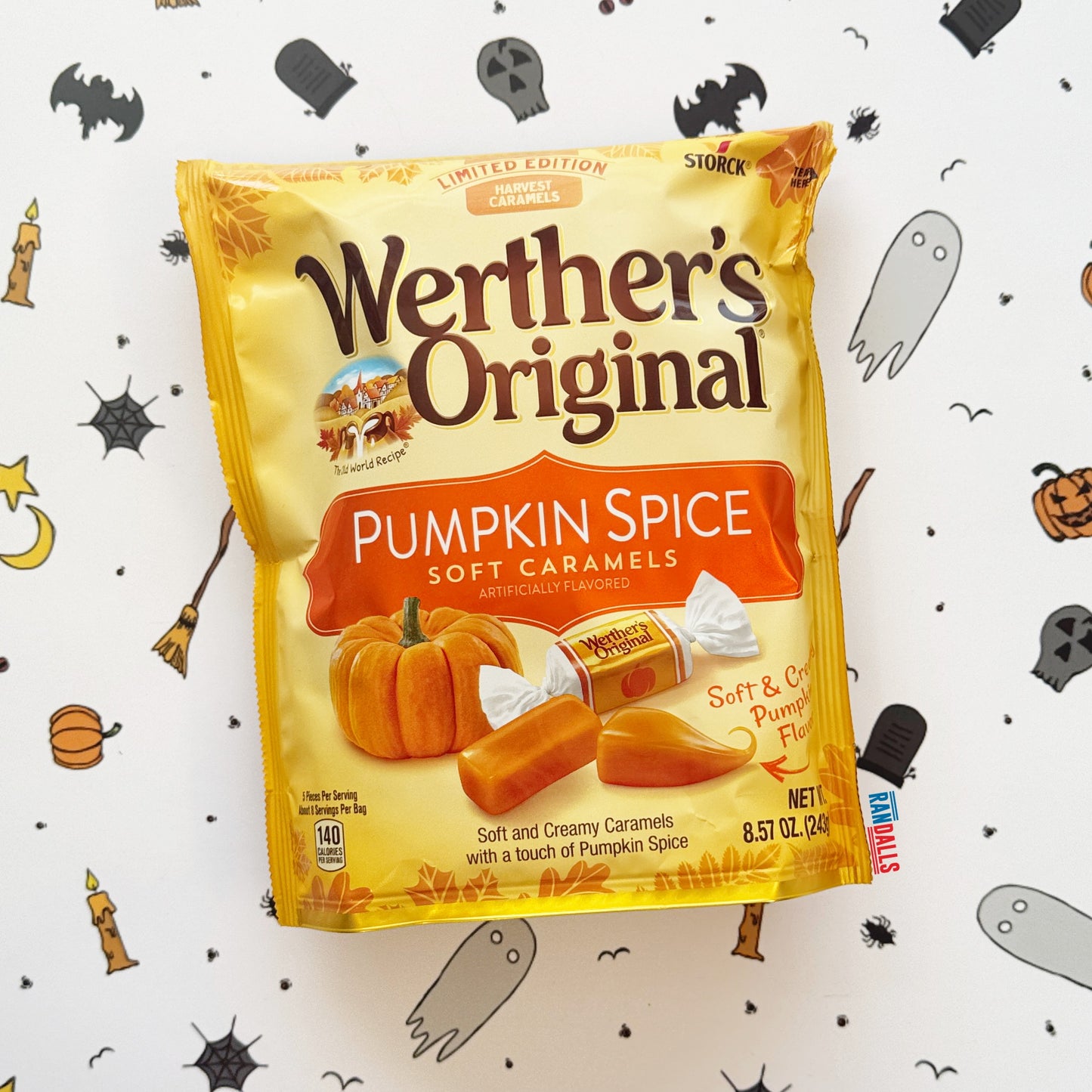 WERTHERS SOFT CARAMELS PUMPKIN SPICE (USA)