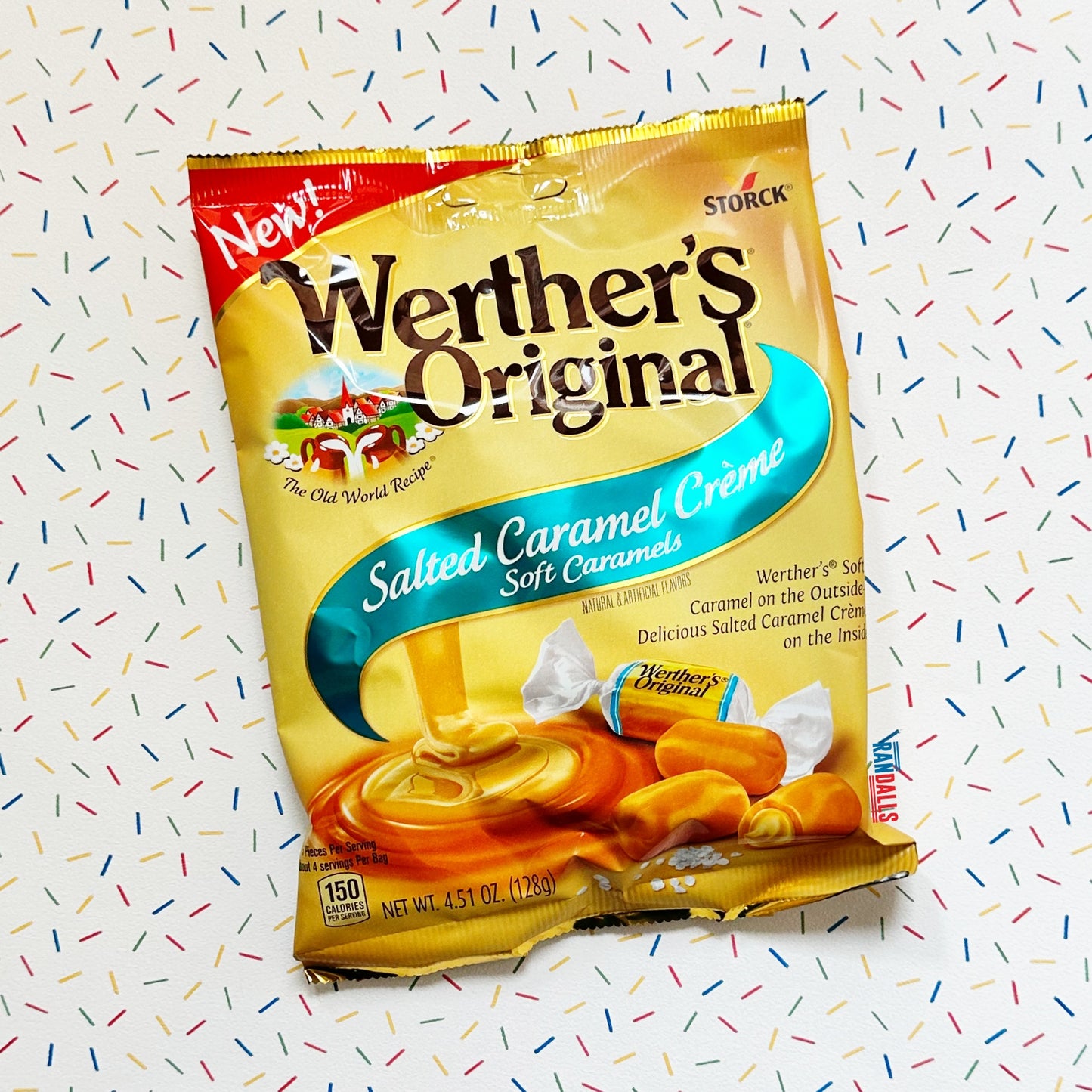 werthers, werthers original, salted caramel, werthers original salted caramel creme,  caramel, randalls, randalls uk, american sweets, america, soft caramel