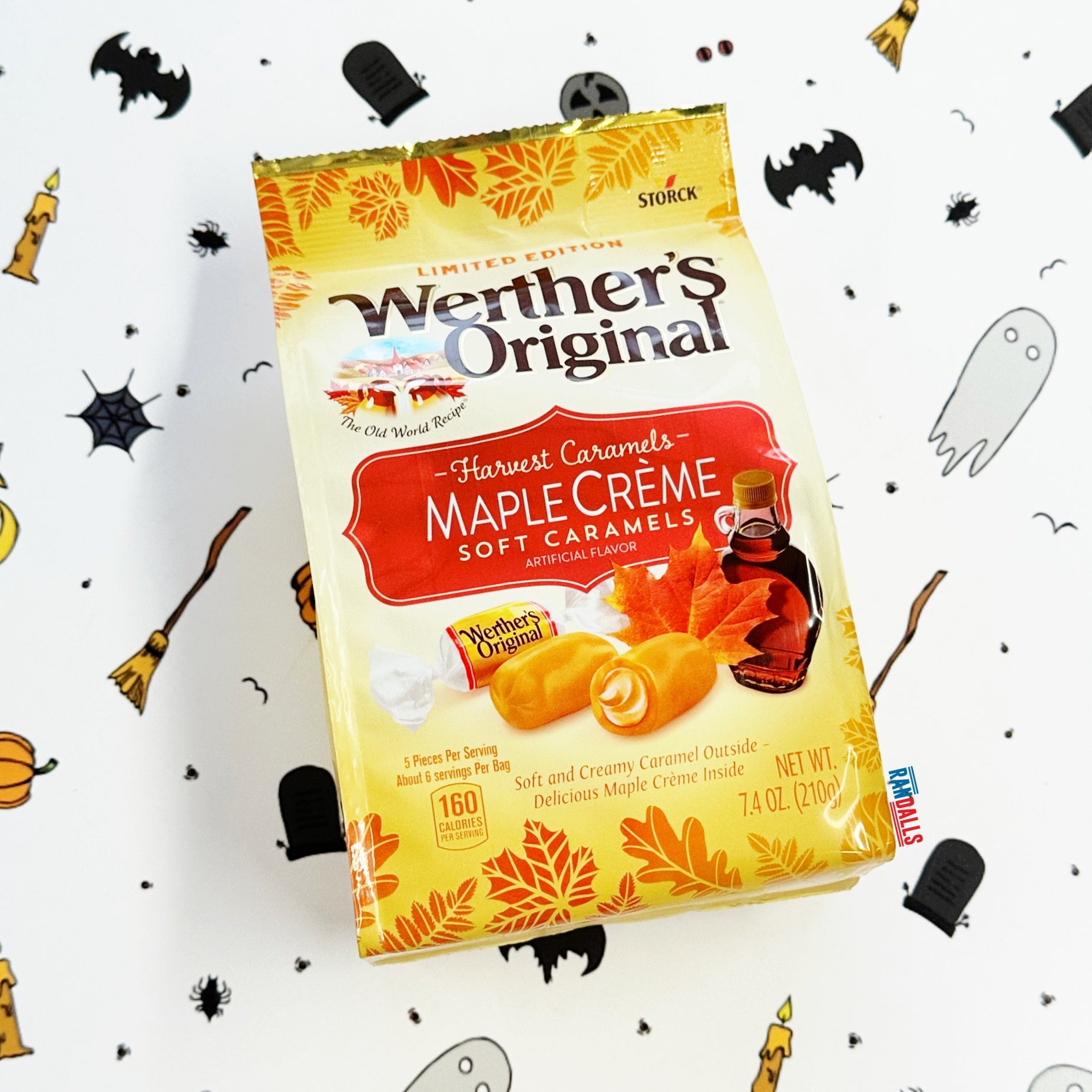 storck werther's original, soft caramel werther's, harvest caramels, maple creme, usa, randalls,