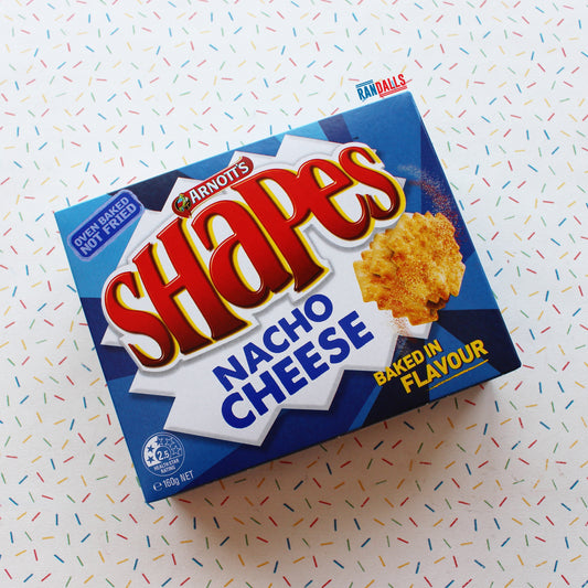 arnott's shapes nacho cheese, crackers, baked, snacks, australia, australian, randalls