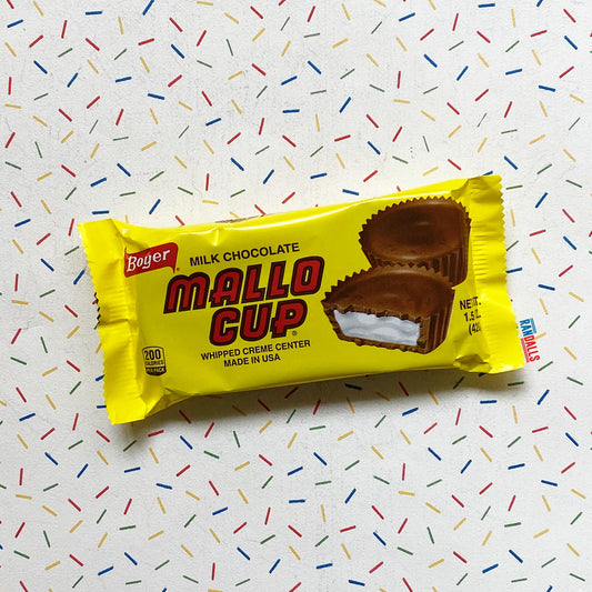 boyer mallo cups, chocolate, marshmallow, whipped cream centre, milk chocolate, randalls, usa