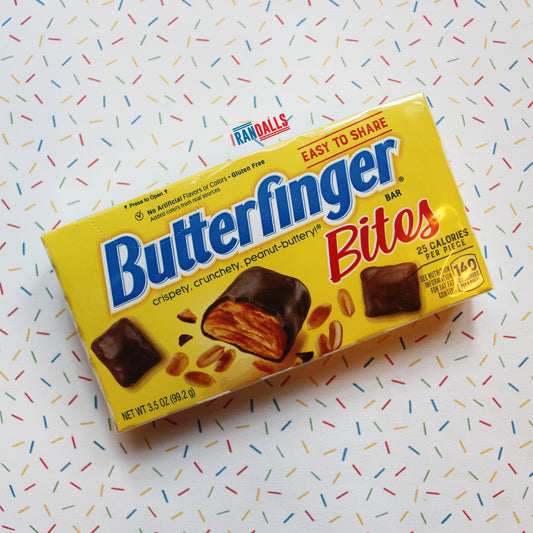 butterfinger bites, box, chocolate, peanut butter, candy, crunchy, crispy