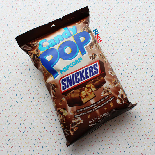 candy pop snickers popcorn, chocolate, peanuts, drizzle, usa, randalls