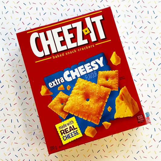 cheez-it extra cheesy flavour, cheese crackers, baked crackers, savoury, canada, canadian, randalls