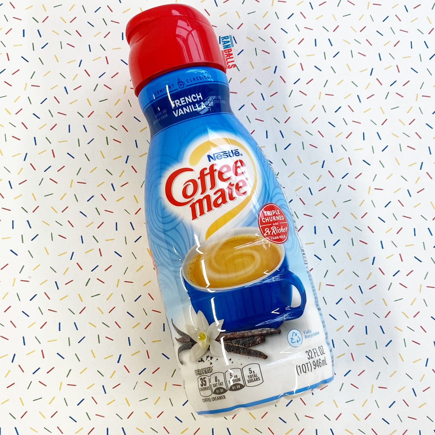 coffee mate, coffeemate, coffee-mate, french vanilla, coffee, liquid creamer, uht, milk, randalls