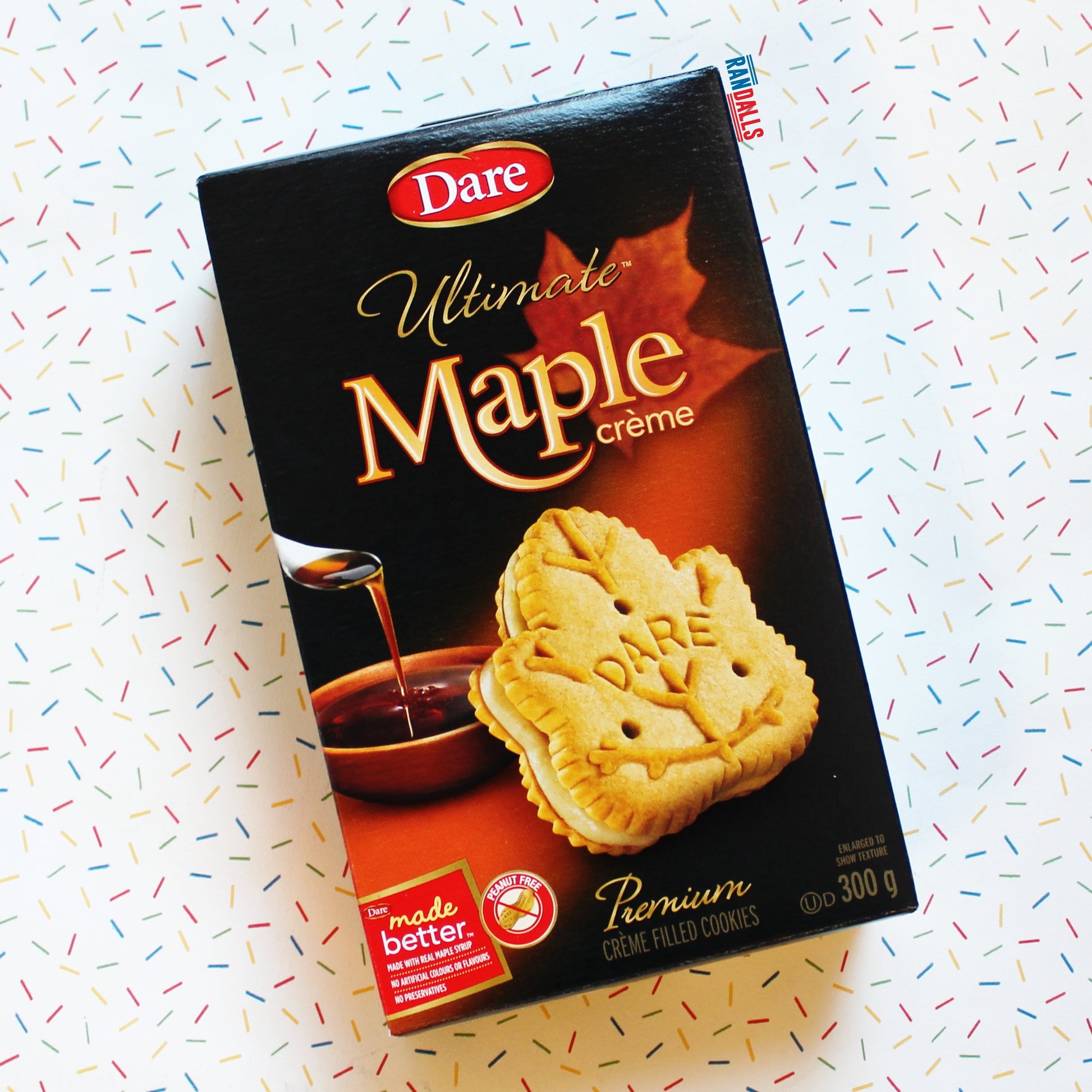 dare maple leaf creme cookies, maple syrup, canada, canadian, randalls