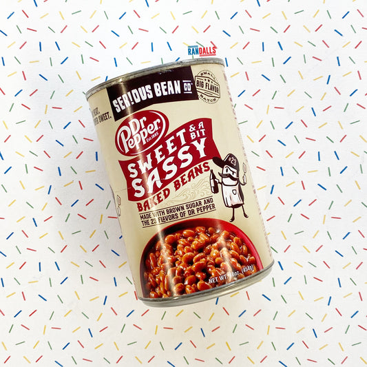 dr pepper baked beans, brown sugar, beans in sweet sauce, serious bean co, usa, random, randalls