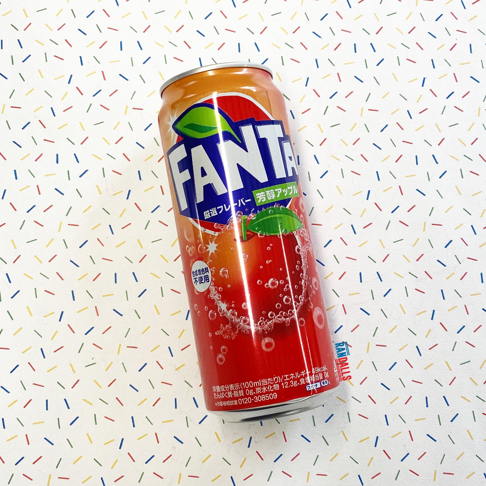 fanta rich apple soda, japan, japanese, fizzy, pop, soda, drink, randalls