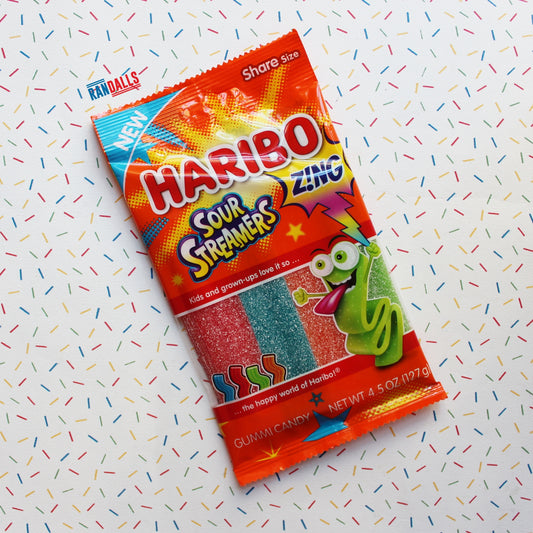 haribo sour streamers, candy, sweet, fizzy, sugar, gummy, chewy, usa, randalls