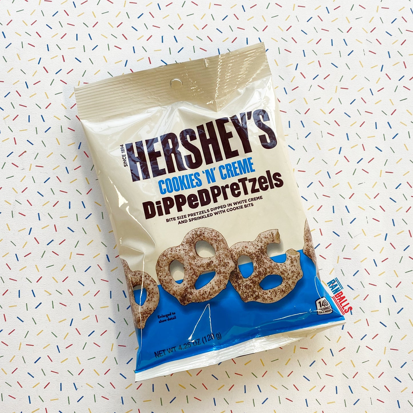 hershey's dipped pretzels cookies 'n' creme, chocolate, crunchy cookie pieces, snack, sweet, usa, randalls