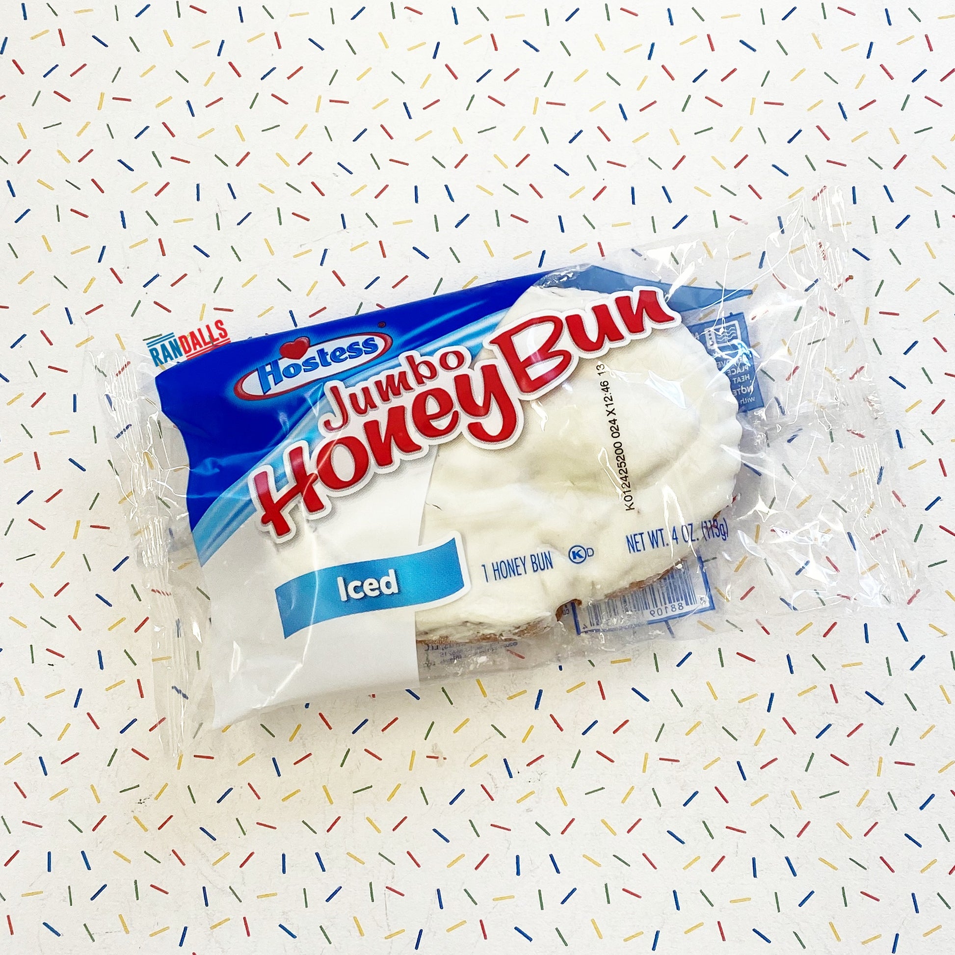 hostess jumbo iced honey bun, cake, usa, pastry,randalls