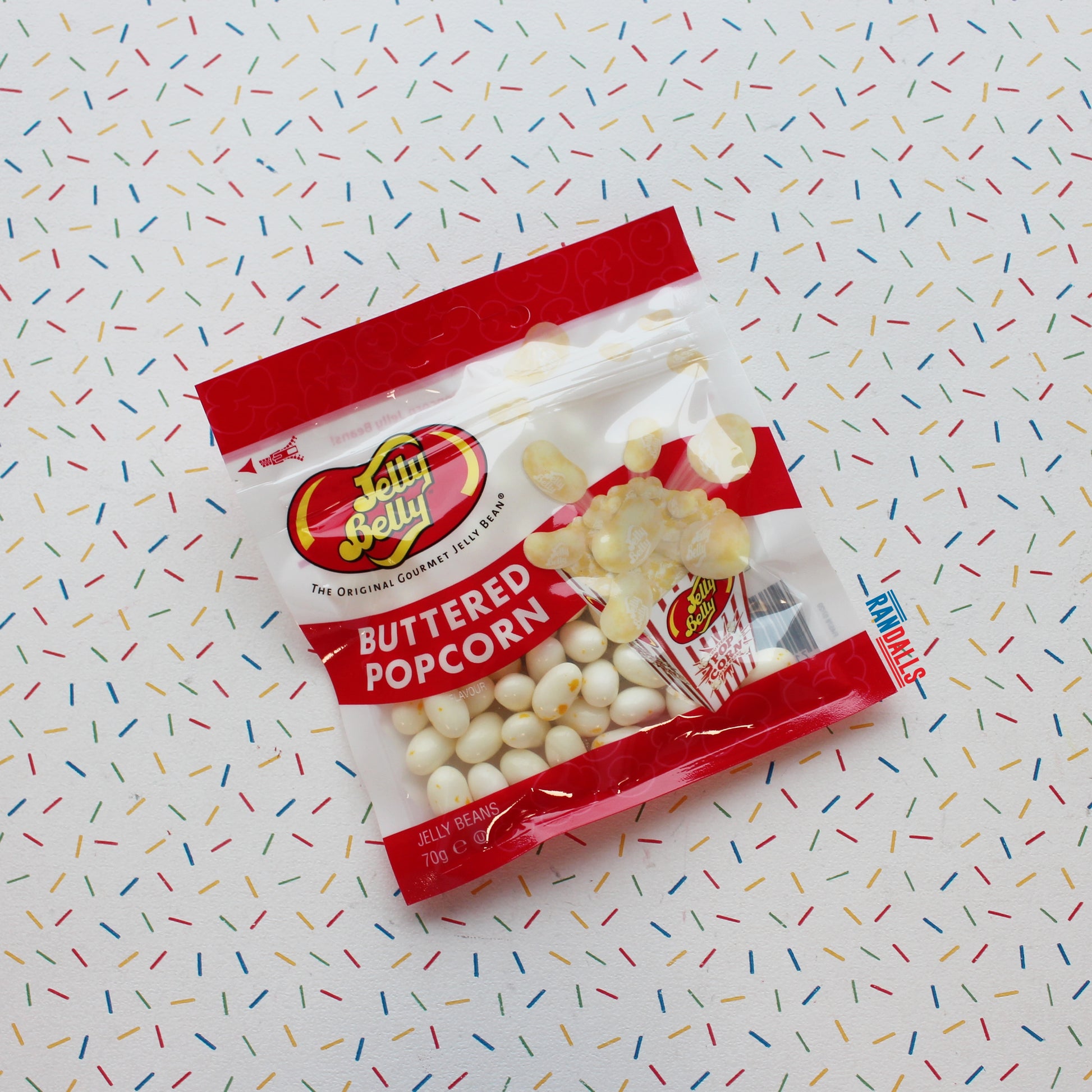 jelly belly buttered popcorn jelly beans sweets, candy, chewy, usa, randalls