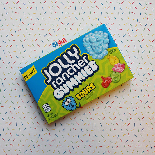 jolly rancher gummies sours box, candy, sweets, chewy, original flavours, watermelon, cherry, green apple, grape, blue raspberry, usa, randalls