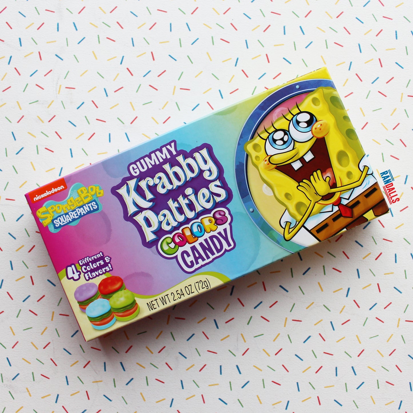 krabby patty colours, candy, sweets, gummy, chewy, spongebob squarepants, nickolodeon, randalls